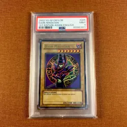 PSA 9 Mint 2002 Dark Magician LOB-005 1st ED Ultra Rare Asia English YuGiOh Card - Image 1