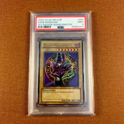 PSA 9 Mint 2002 Dark Magician LOB-005 1st ED Ultra Rare Asia English YuGiOh Card - Image 2