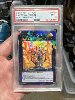 Yugioh Duel Terminal 7 Lavalval Chain DT07-EN035 PSA 9 Mint - Image 1