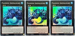 3 x TDIL-EN099 Paleozoic Anomalocaris - Super Rare 1st Ed Near Mint YuGiOh Cards - Image 1