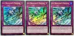 3 x MAMA-EN101 Ice Dragon's Prison - Ultra Rare 1st Ed Near Mint YuGiOh Cards - Image 4