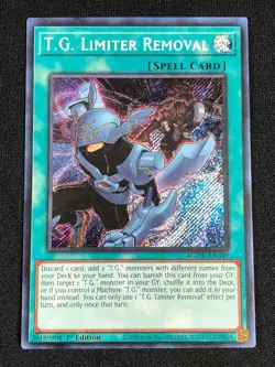 YUGIOH T.G. LIMITER REMOVAL AGOV-EN049 1ST SECRET NM - Image 2