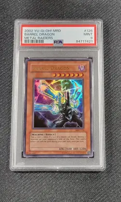 YGO Barrel Dragon Ultra Rare Unlimited Metal Raiders MRD-126 PSA 9 - Image 3