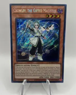 Yu-Gi-Oh! Crowley, The Gifted Magistus- BLMM-EN044 - Secret Rare NEAR MINT! - Image 1