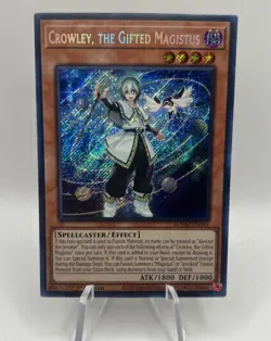 Yu-Gi-Oh! Crowley, The Gifted Magistus- BLMM-EN044 - Secret Rare NEAR MINT! - Image 3