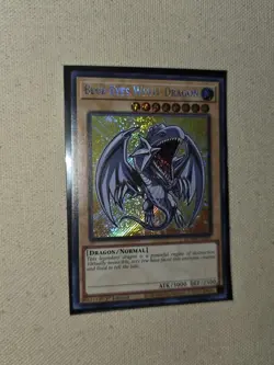 Yu-Gi-Oh Blue-Eyes White Dragon Chibi Art BLMM-EN001 Secret Rare 1st Edition NM - Image 1