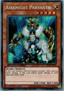 Yu-Gi-Oh! TCG Airknight Parshath SBCB–EN132 First 1st Edition Secret Rare - Image 1