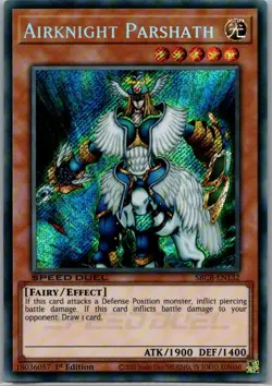 Yu-Gi-Oh! TCG Airknight Parshath SBCB–EN132 First 1st Edition Secret Rare - Image 3