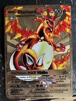 Charizard DX HP500 Gold Metal Pokémon Card-Collectible Gift Display！HOT! - Image 1