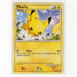 PokÃ©mon TCG Pikachu 61/90 HGSS Undaunted Regular Common Card EN-LP 2010 - Image 1