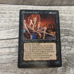 Magic The Gathering MTG Yawgmoth Demon Antiquities LP Excellent Ungraded - Image 1