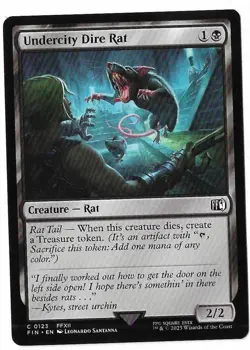 MTG Undercity Dire Rat Final Fantasy (FIN) Common Magic Card #0123 Unplayed - Image 3