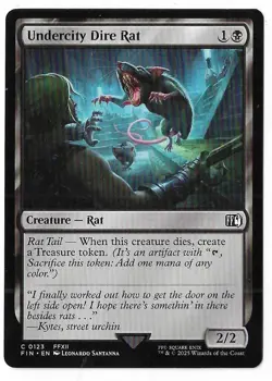 MTG Undercity Dire Rat Final Fantasy (FIN) Common Magic Card #0123 Unplayed - Image 5