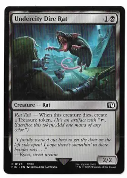 MTG Undercity Dire Rat Final Fantasy (FIN) Common Magic Card #0123 Unplayed - Image 7