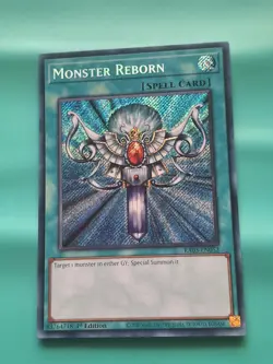 Yugioh - Monster Reborn Secret Rare 1st Edition RA03-EN052 NM - Image 1
