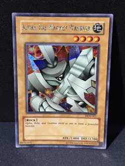 Yugioh Alpha the Magnet Warrior DOR-001 Secret Rare Orignal Print Vintage - Image 1