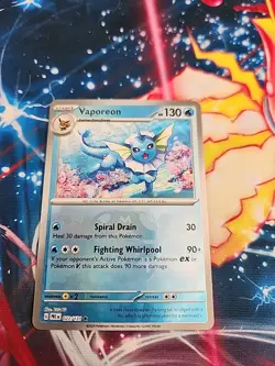 Pokémon TCG VAPOREON 022/131 Master Ball Reverse Holo Prismatic Evolutions Card - Image 1