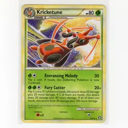 PokÃ©mon TCG Kricketune 24/102 HGSS Triumphant Regular Rare Card EN-LP 2010 - Image 1