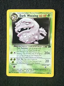 Dark Weezing Holo Team Rocket Base Set Pokemon Card 14/82 Near Mint - Image 1