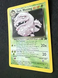 Dark Weezing Holo Team Rocket Base Set Pokemon Card 14/82 Near Mint - Image 2