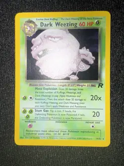 Dark Weezing Holo Team Rocket Base Set Pokemon Card 14/82 Near Mint - Image 3