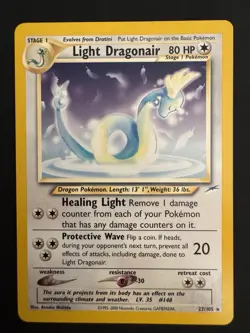 Light Dragonair 22/105 Neo Destiny Pokemon Card Rare NM-LP - Image 1
