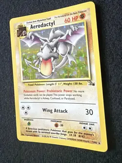 Aerodactyl Fossil Holo Base Set Pokemon Card 1/62 One Owner - Image 2