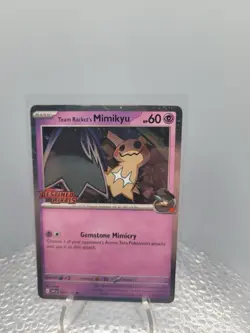 Pokemon TCG Team Rockets Mimikyu Stamped Card #087/182 - Image 1