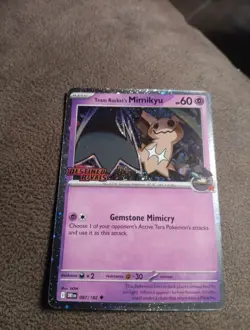 Pokemon TCG Team Rockets Mimikyu Stamped Card #087/182 - Image 3