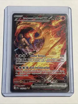 Team Rockets Moltres EX Destined Rivals 229/182 Secret Art Rare Card - Image 1