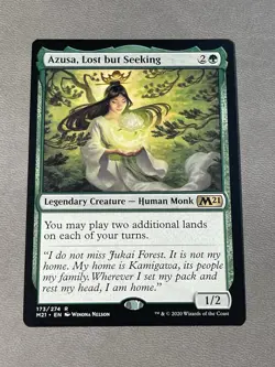 MTG Azusa, Lost but Seeking M21 Core Set 2021 Non Foil NM - Image 1