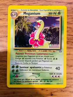 NM! FRENCH Meganium (11/111) Holo Neo Genesis Pokemon Card! FAST & FREE P&P! - Image 1