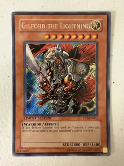 YUGIOH Gilford the Lightning CT2-EN001 Secret Rare LP - NM - Image 1