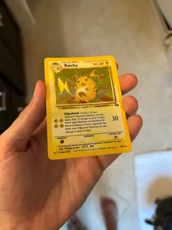 POKÉMON CARD 1999 Vintage Fossil Set Unlimited Raichu 14/62  Holo Rare LP WOTC - Image 4