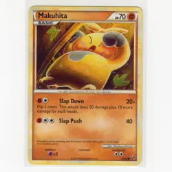 PokÃ©mon TCG Makuhita 55/90 HGSS Undaunted Regular Common Card EN-LP 2010 - Image 1