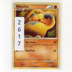 PokÃ©mon TCG Makuhita 55/90 HGSS Undaunted Regular Common Card EN-LP 2010 - Image 3