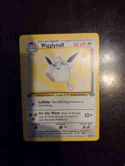 1999 PokÃ©mon TCG Card Wigglytuff 1st Edition Jungle Rare NON HOLO 32/64 USED - Image 1