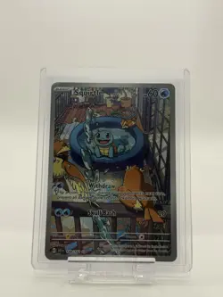 PokÃ©mon TCG Squirtle Stellar Crown Illustration Rare Holo Card 148/142 Sv07 - Image 1