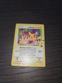 PokÃ©mon Pikachu TCG Birthday Celebrations Holo Rare Card #24 Classic Collection - Image 3