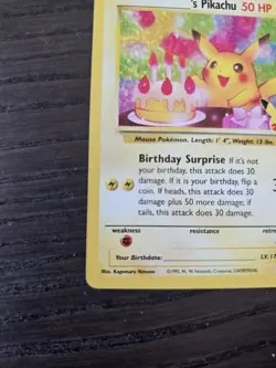 PokÃ©mon Pikachu TCG Birthday Celebrations Holo Rare Card #24 Classic Collection - Image 5
