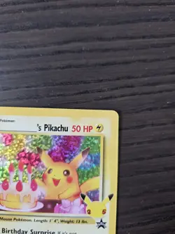 PokÃ©mon Pikachu TCG Birthday Celebrations Holo Rare Card #24 Classic Collection - Image 7