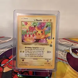 PokÃ©mon Pikachu TCG Birthday Celebrations Holo Rare Card #24 Classic Collection - Image 1