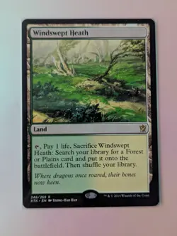 MTG Windswept Heath - Khans of Tarkir - Rare  - LP - Land - Magic the Gathering - Image 1