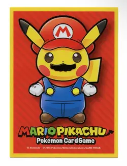 Mario Pikachu Individual Card Sleeve Pokemon Center Japan Original Pokemon Tcg - Image 1