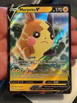 Morpeko v Shining Fates Holo Ultra Rare Pokémon TCG Card 037/072 - Image 1