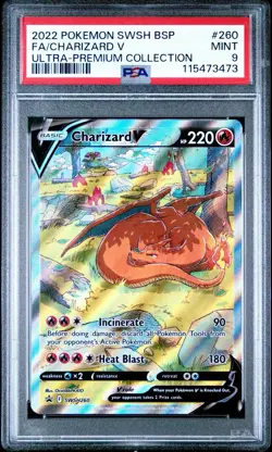 Charizard Full Art Ultra Premium Collection SWSH260 Pokemon English PSA 9 MINT - Image 1