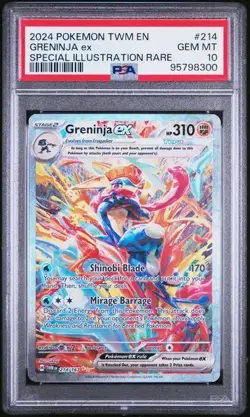 PSA 10 Greninja ex Special Illustration Rare 214/167 Twilight Masquerade Pokemon - Image 1