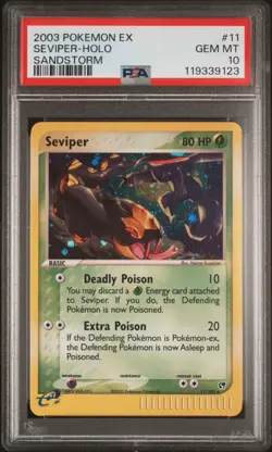 2003 Pokemon EX Sandstorm Holo Seviper #11/100 PSA 10 Gem Mint - Image 1