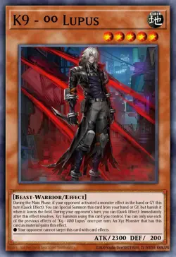 Yugioh! K9 -Ã˜Ã˜ Lupis *STARLIGHT RARE* Justice Hunters JUSH-EN034 PREORDER - Image 1