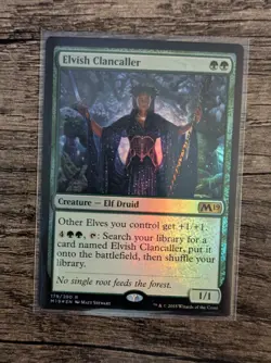 MTG: Elvish Clancaller (Core Set 2019)(FOIL RARE) - Image 1